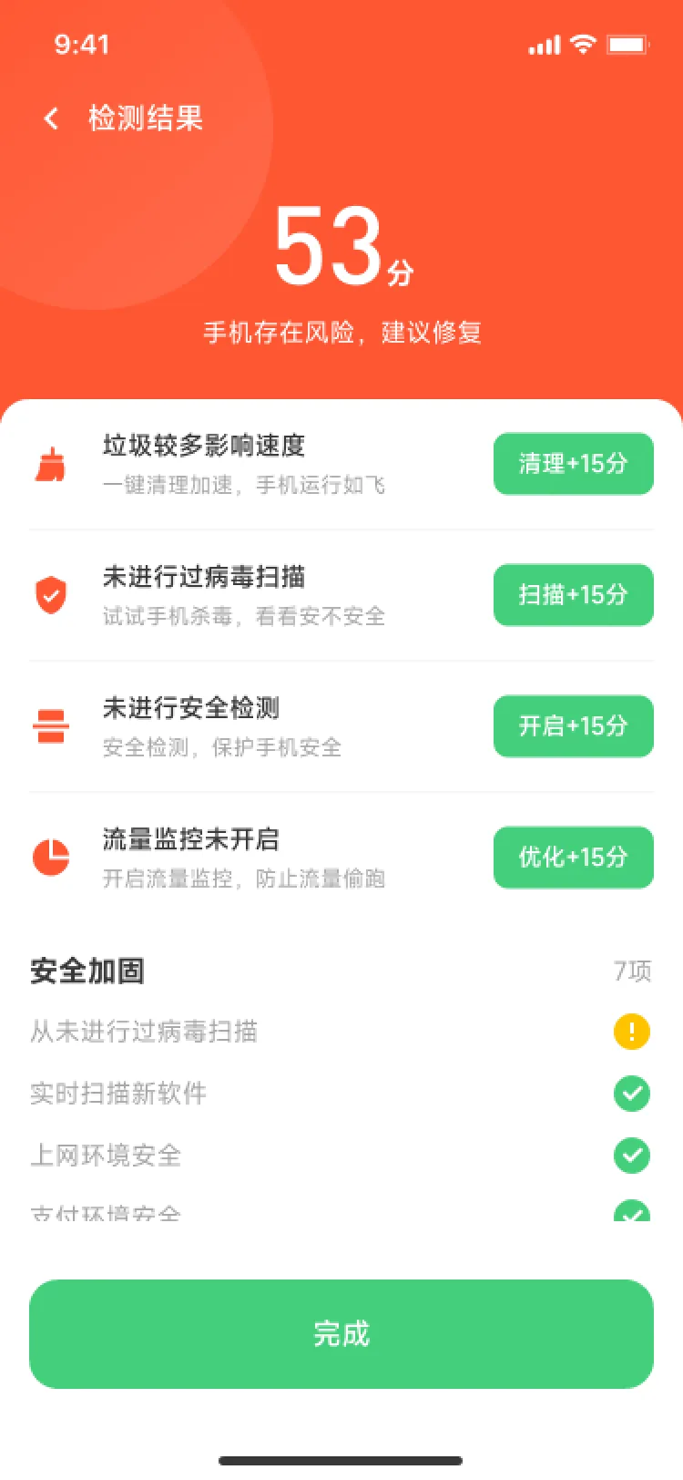 检测结果